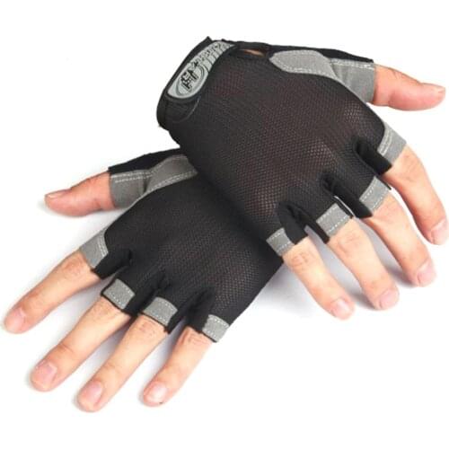 1 Pair Anti-Slip Women Men MTB Bike Cycling Gloves High Elastic Breathable Fingerless Half Finger Professional Gym Sports Gloves