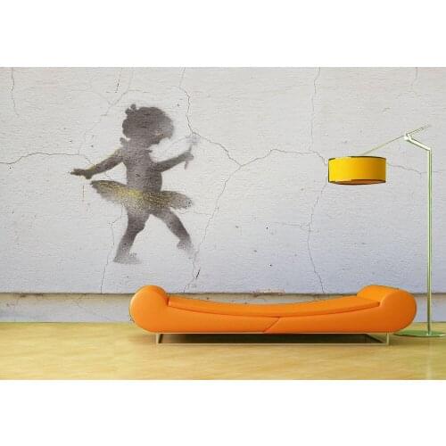Custom Wallpaper Murals Large Wall Cute Ballet Girl Baby Wall Mural Wall Stickers De Parede 3D Wallpaper For Walls