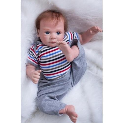50CM Reborn Baby Silicone Vinyl Dolls Handmade Realistic Lovely Baby Gift Kids Toys Reborn Doll Children Toy Birthday Gifts