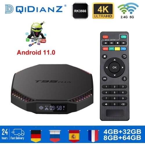 Smart TV BOX T95 PLUS Android 11 RK3566 Quad-Core 64bit 8K Dual Wifi Media player Play Store Free App Fast Set top BOX Iptv