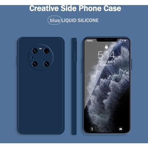 Straight Edge Style Soft Handfeeling Gel Silicone Shockproof Phone Case for Huawei Mate40Pro Plus Dustproof Back Cover