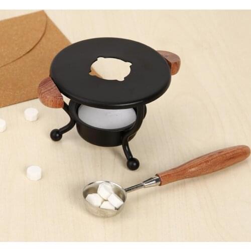 Wax Seal Candle Heater Retro Wax Seal Stamp Sealing Wax Furnace Pot Wood Fire Lacquer Stove Card Making Tools