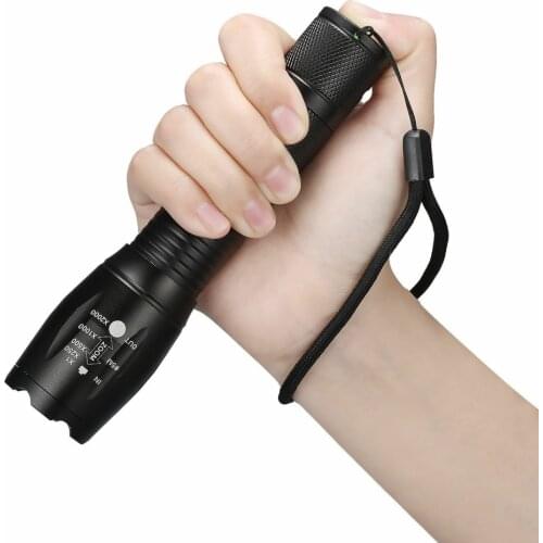 90000LM T6 LED Flashlight Torch 5 Modes Lantern Self Defense Tactical Portable Light Powerful Waterproof Bulb Camping Lamp Torch