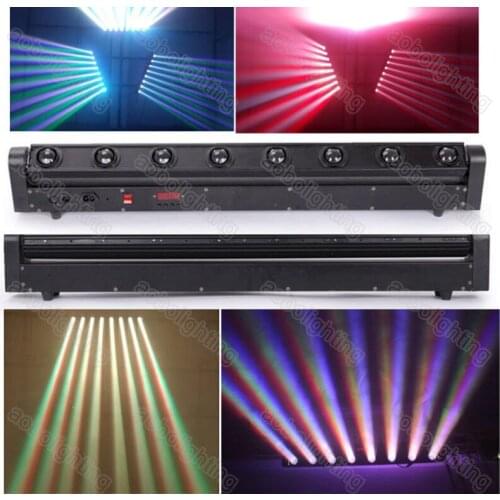 High quality 10W*8PCS 4IN1 RGBW Cree LED Moving Head Beam Bar Light LED Eight Beam Light DMX stage Lighting For Stage Disco Bar