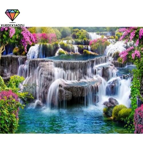 XUEQIXIAOZU Full Round landscape Diamond drawing 5D DIY Diamond embroidery Mosaic painting Home decoration gifts 2020 New