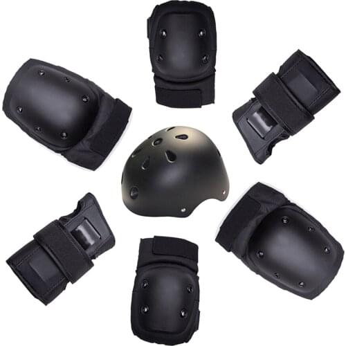 7pcs/set Roller Skating Wrist Knee Elbow Protect skateboarding Riding Pads Protection Adjustable Outdoor Sports Safety Guard