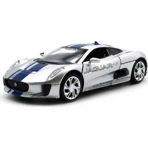 1/32 Jaguar CX 75 CX-75 Racing Car CAIPO MSZ Diecast Model Toys for Kids Pull back Sound