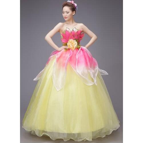 100%real venice carnival lotus flower design ball gown fairy dress court princess Gown queen Victorian Belle /ball gown