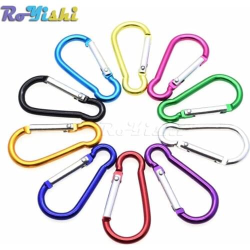 1000pcs/pack Aluminum Carabiner Snap Hook Keychain For Paracord Outdoor Activities Hiking Camping 10 Colors