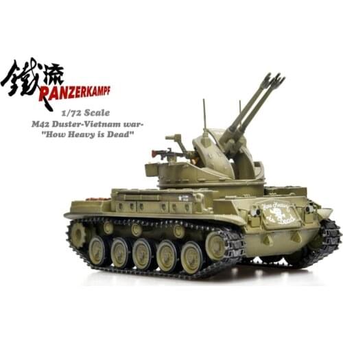 12211PA Diecast Army Metal Tanks Model 1:72 M42 Duster-Vietnam war How Heavy is Dead millitary Tank Models kids Toys Collection
