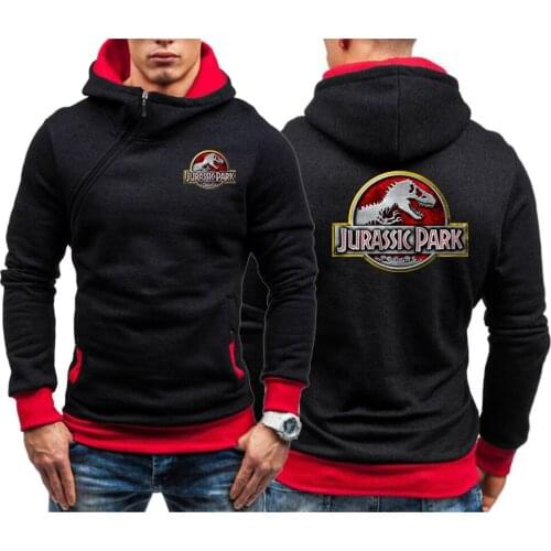 2021 Jurassic Park Print Fashion Men Slim Fit Tracksuit Bottom Sport Skinny Jogging Sweat Top Comfortable Hoodie Coat