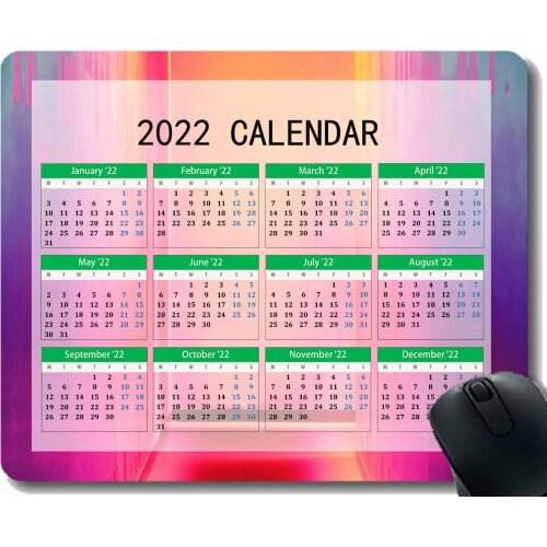 2022 Calendar Mouse Pad,Wall Light Bright Spots Gaming Mouse Pad