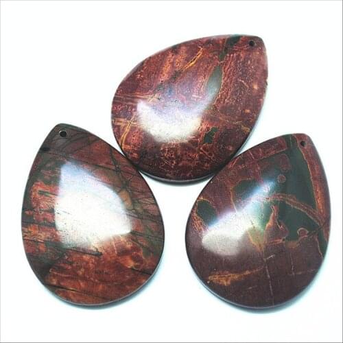 3pcs nature red stone pendants teardrops size 50x35mm charms necklace free shipping diy beads accessories for jewelry making