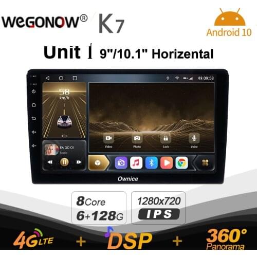Ownice K7 Android 10.0 Car radio 2 Din Universal with 6G RAM 128G ROM 1280*720 Support 360 4G LTE DSP Car multimedia