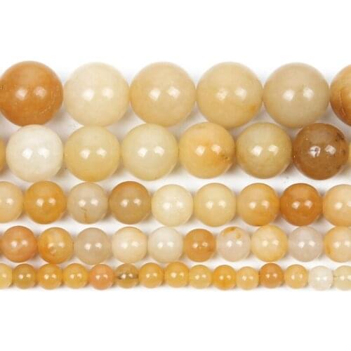 Natural Stone Beads Old Jades Topaz Round Loose Beads For Jewelry Making Needlework Diy Bracelet Accessories Bead 4 6 8 10 12 MM