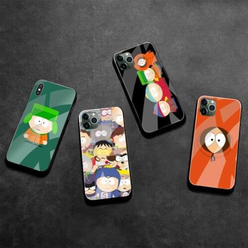 Cartoon S-South Parks Phone Case Tempered Glass For iPhone 12 Pro Max Mini 11 Pro XR XS MAX 8 X 7 6S 6 Plus SE 2020 cover