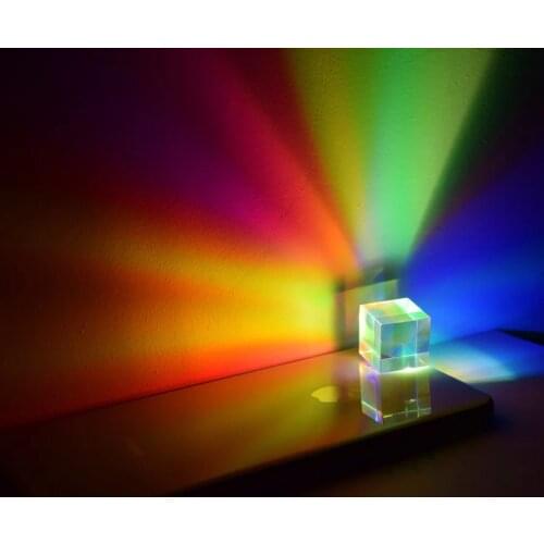 Color Prism Six Sides Bright 28m Large Glass Black Tech Pendant Science Experiment Beamsplitter Photo PRISM