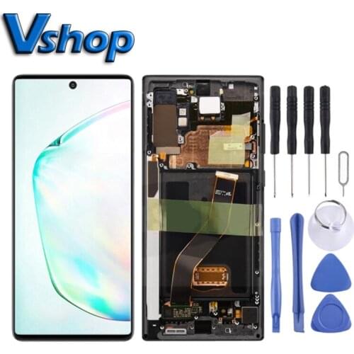 LCD Touch Screen Digitizer Full Assembly With Frame for Samsung Galaxy Note10+ SM-N975 Mobile Phone LCD Display Replacement Part