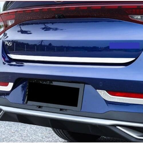 For Kia Optima K5 2020 2021 Stainless Steel Trunk Iuggage Tailgate Anti-Collision Strip Trim Car Molding Accessories