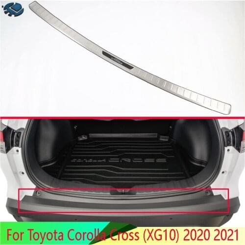 For Toyota Corolla Cross (XG10) 2020 2021 Stainless steel rear bumper protection window sill outside trunks decorative plate ped