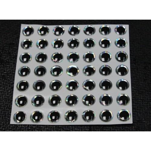 WLure 4mm 5mm 6mm 7mm 8mm 9mm 3D Silver Black Hard Fishing Eyes for Blank Lures Variant Size Selection Fishing Tackle UPES