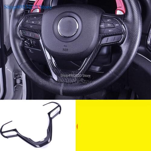 Chrome For Jeep Grand Cherokee 2014-2018 Interior Steering wheel Sequin Cover Frame Panel Trims Stickers Car-Styling Accessories