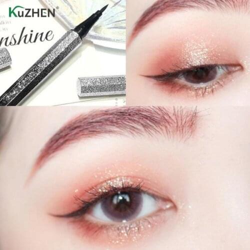 Quick-dry Eye Liner Pencil Pen Makeup Beauty Tools Black Coffee Liquid Eyeliner Stamp Pen Delicate Waterproof Long-lasting