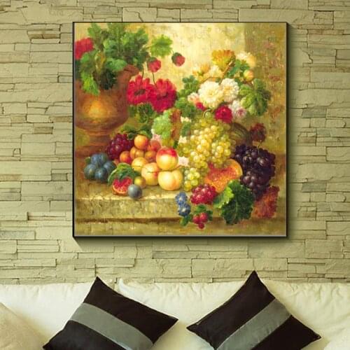 Still Life Rich Fruit Wall Art Picture HD Print Unframed Canvas Printings Oil Painting Modern Home Decor Dining Room