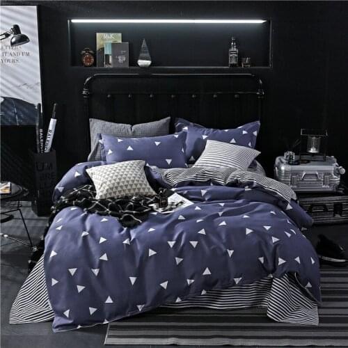 Loving nest Bedding Set Relaxing blue Duvet Cover Set Pillowcase Home Textiles 2/3pcs Bed Linen King Queen Size Dropship