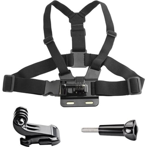With J Shape Base Support Screw Double Shoulder Chest Strap Mount Belt for Xiaomi Yi 4K Action Camera Chest Harness for SJCAM