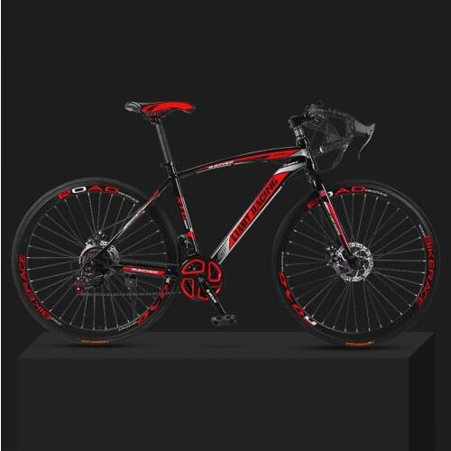 26-inch 24 Speed Road Bicycle Dead-Flying Front and Rear Mechanical Disc Brake 40 Knife Wheel Solid Tire Student Adult