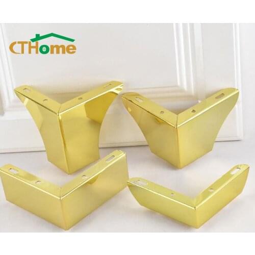 4pcs Metal and Iron Polished Sofa and Chair Furniture Feet,Table Supporting Cabinet Bed Foot Furniture General Accessories
