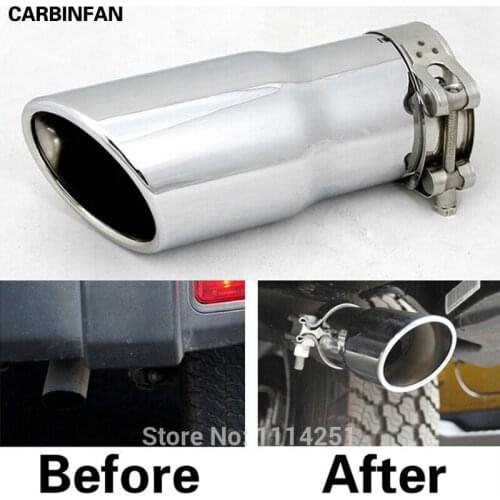 Stainless steel Exhaust Tip Pipes Education Pipe Muffler For Jeep Wrangler JK 2007 2008 2009 2010 2011 2012 2013 2014