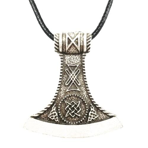 Nostalgia Perun Axe With Russia Star Symbol Svarog Slavic Pendant Viking Axe Amulet Mens Necklaces