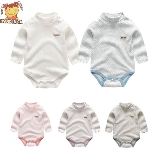 2020 New Cotton Baby Triangle Climbing Suit Pajamas Jumpsuit Underwear Combed Cotton Collar Boys Girls Long Sleeve Jumpsuit