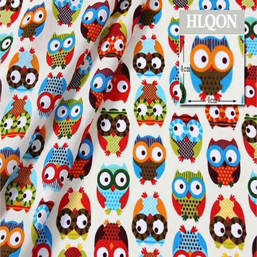New Arrival Owl print Imported 100%cotton material for children cloth brocade fabrics DIY Sewing Craft Cloth bY one meter