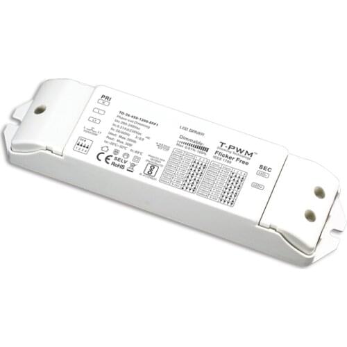 New Led Triac Dimmer Driver TD-36-450-1200-EFP1; AC 450mA-1200Ma Input,36W Output PWM Dimmable LED Dimming Driver Push Dim