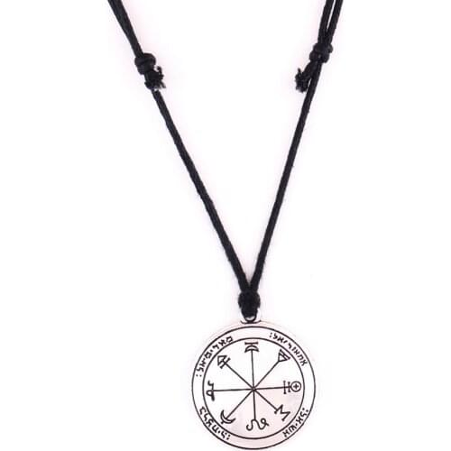 Necklace SOLOMON pendant Rope Chain Antique Silver Material Zinc Alloy Dropshipping Talisman in Gold