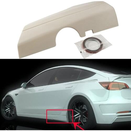 Pair Rear Bumper Lip Chin Spoiler Body Kit Splitter Side Skirt Diffuser Canard For Tesla Model 3 Sedan 2017 2018 2019 2020 2021