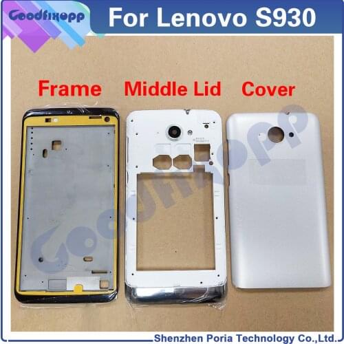 For Lenovo S930 Front Frame Battery Rear Cover Middle Frame Lid Bracket Bezel Plate Chassis Back Cover