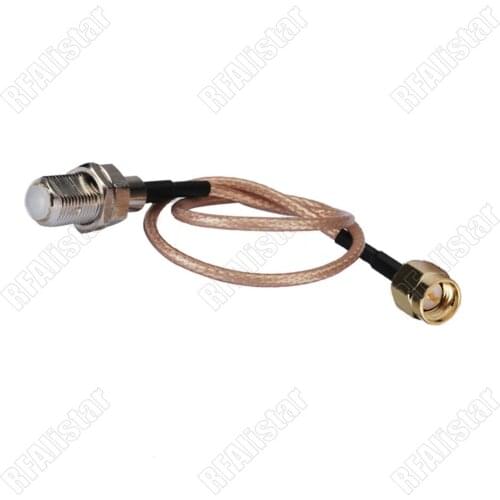 F Type Female Jack Bulkhead to SMA Male RG316 RF Adapter Pigtail Cable DVB-T SDR USB Stick Dongle 15cm/30cm/50cm/80cm/1M/2M