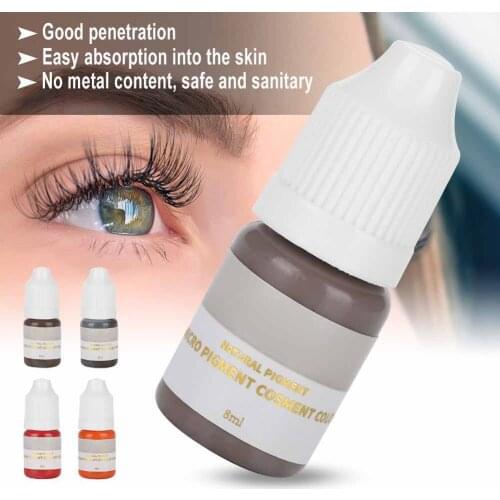 Professional Safe Microblading Plant Pigment Ink Semi-Permanent Makeup Eyebrow Lips Eye Line Body Makeup Beauty Art Tattoo Color