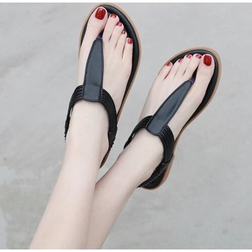 Plus size elastic strap sandals women shoes summer 2021 casual solid platform sandals woman shoe classic elegant female shoes