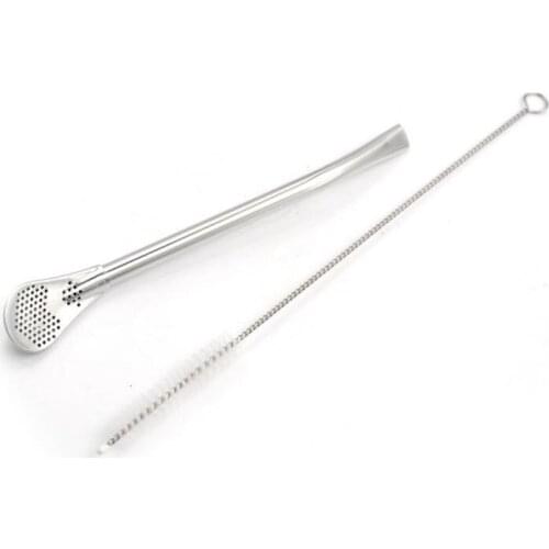Stainless Steel Straws Yerba Mate Tea Bombilla Gourd Reusable Bombilla Drinking Straws Filtered Spoon Straw Mate Drink Bar Tools