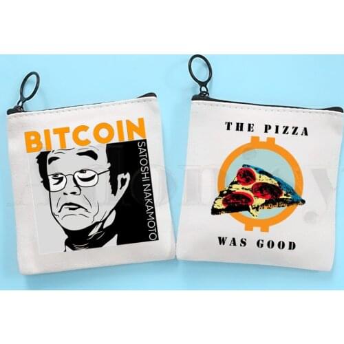 Crypto Cryptocurrency Bitcoin Blockchain BTC Bag Coin Purse Storage Small Bag Card Bag Key Bag Coin Clutch Bag Zipper Key Bag