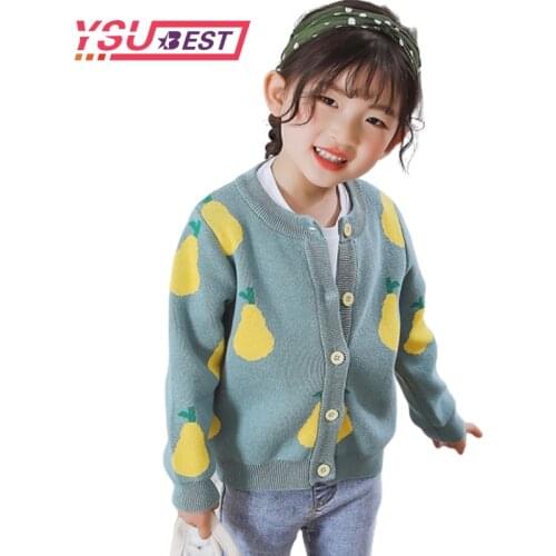 New Girl Cartoon Sweaters Baby Cotton Knit Cardigan Sweater Kids Long Sleeve Autumn Children Clothes Fashion Boy Girl Outer Wear