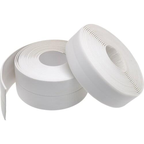 QDRR 3.2mx38mm Bathroom Shower Sink Bath Sealing Strip Tape White PVC Self adhesive Waterproof Wall Sticker for Bathroom Kitchen