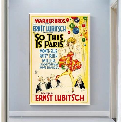 V2236 So This Is Paris Vintage Classic Movie Wall Silk Cloth HD Poster Art Home Decoration Gift