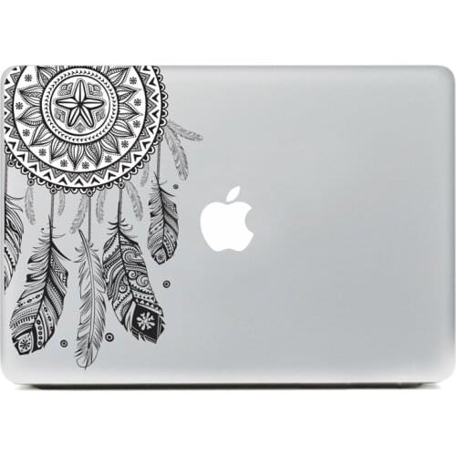Hot Fashion Feather Vinyl Decal Sticker for New Macbook Pro / Air 11 13 15 Inch Laptop Case Cover Sticker