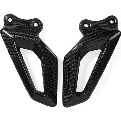 New Motorcycle Heel Plate Guards Cover Rearset Parts Carbon Fiber Twill Weave Gloss For S1000RR S 1000 RR S 1000RR 2019 2020